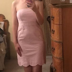 Vineyard Vines pink scalloped hem dress